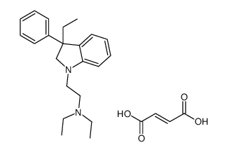 diethyl-[2-(3-ethyl-3-phenyl-2H-indol-1-yl)ethyl]azanium,(E)-4-hydroxy-4-oxobut-2-enoate Structure