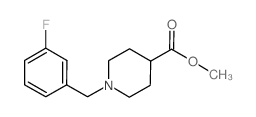 1-(3-氟苄基)-4-哌啶羧酸甲酯结构式