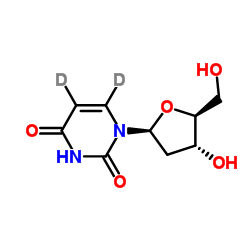 2’-脱氧尿苷-5,6-D2结构式