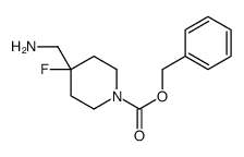 4-(氨基甲基)-4-氟哌啶-1-羧酸苄酯结构式