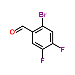 2-溴-4,5-二氟苯甲醛结构式