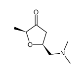 (2S,5S)-5-Dimethylaminomethyl-2-methyl-dihydro-furan-3-one结构式