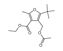 ethyl 4-(acetoxymethyl)-5-(tert-butyl)-2-methylfuran-3-carboxylate结构式