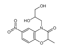 4-(2,3-dihydroxypropyl)-2-methyl-6-nitro-1,4-benzoxazin-3-one结构式