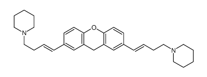 1,1'-[(9H-Xanthene-2,7-diyl)bis(3-butene-4,1-diyl)]bispiperidine结构式