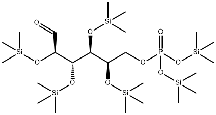 2-O,3-O,4-O,5-O-Tetrakis(trimethylsilyl)-D-galactose 6-[phosphoric acid bis(trimethylsilyl)] ester结构式