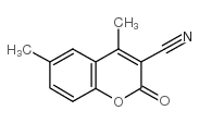 3-cyano-4,6-dimethylcoumarin structure