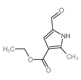 5-甲酰基-2-甲基-1H-吡咯-3-羧酸乙酯结构式
