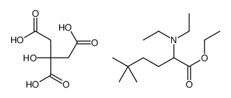 3-carboxy-3,5-dihydroxy-5-oxopentanoate,(1-ethoxy-5,5-dimethyl-1-oxohexan-2-yl)-diethylazanium结构式