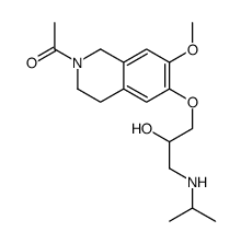 2-acetyl-1,2,3,4-tetrahydro-6-[2-hydroxy-3-[(1-methylethyl)amino]propoxy]-7-methoxyisoquinoline结构式