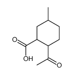 2-acetyl-5-methylcyclohexane-1-carboxylic acid Structure