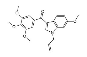 (1-allyl-6-methoxy-1H-indol-3-yl)-(3,4,5-trimethoxy-phenyl)-methanone结构式