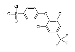 4-[2,6-dichloro-4-(trifluoromethyl)phenoxy]benzenesulfonyl chloride Structure