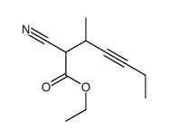 ethyl 2-cyano-3-methylhept-4-ynoate结构式
