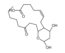 (Z)-7-[(2R,3S,4S)-4,6-dihydroxy-2-(3-oxooctyl)oxan-3-yl]hept-5-enoic acid结构式