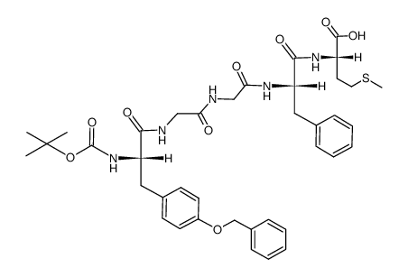 tert-Butyloxycarbonyl-O-benzyl-L-tyrosyl-glycyl-glycyl-L-phenylalanyl-L-methionin结构式