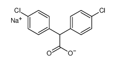 Bis(p-chlorophenyl)acetic acid sodium salt structure