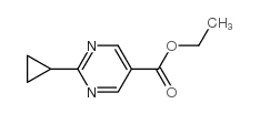2-环丙基嘧啶-5-羧酸乙酯结构式