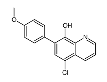 5-chloro-7-(4-methoxyphenyl)quinolin-8-ol结构式