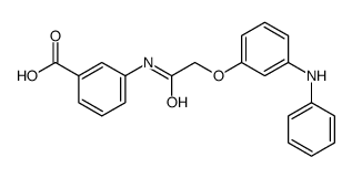 3-(2-(3-(苯基氨基)苯氧基)乙酰氨基)苯甲酸结构式