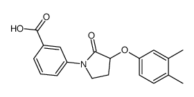 3-(3-(3,4-二甲基苯氧基)-2-氧代吡咯烷-1-基)苯甲酸结构式