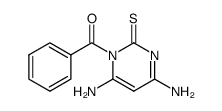 4,6-diamino-1-benzoylamino-1H-pyrimidine-2-thione结构式