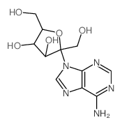 9H-Purin-6-amine, 9-a-D-fructofuranosyl- (9CI)结构式