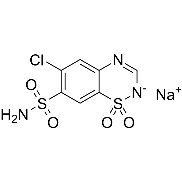 Chlorothiazide Sodium Structure
