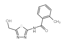 N-[5-(羟基甲基)-1,3,4-噻二唑-2-基]-2-甲苯甲酰胺结构式