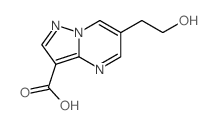 6-(2-羟基-乙基)-吡唑并[1,5-a]嘧啶-3-羧酸结构式