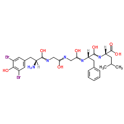 (3,5-Dibromo-Tyr1)-Leu-Enkephalin structure