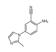 2-amino-5-(2-methylimidazol-1-yl)benzonitrile结构式