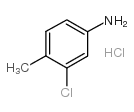 Benzenamine, 3-chloro-4-methyl-, hydrochloride structure