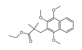 ethyl 2,2-dimethyl-3-(1,3,4-trimethoxynaphthalen-2-yl)propanoate结构式