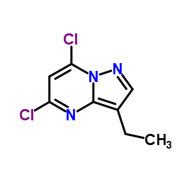 5,7-二氯-3-乙基吡唑[1,5-A]并嘧啶结构式