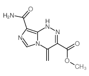 methyl 7-carbamoyl-2-methylidene-1,4,5,8-tetrazabicyclo[4.3.0]nona-3,6,8-triene-3-carboxylate结构式
