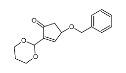 (4R)-2-(1,3-dioxan-2-yl)-4-phenylmethoxycyclopent-2-en-1-one结构式