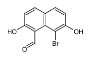 8-bromo-2,7-dihydroxynaphthalene-1-carbaldehyde结构式