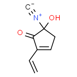 (+)-2-Ethenyl-5-hydroxy-5-isocyano-2-cyclopenten-1-one Structure