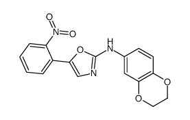 N-(2,3-dihydro-1,4-benzodioxin-6-yl)-5-(2-nitrophenyl)-1,3-oxazol-2-amine结构式