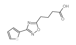 4-(3-噻吩-2-基-1,2,4-恶二唑-5-基)丁酸结构式