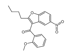 2-n-butyl-5-nitro-3-(2'-methoxy)-acetophenonebenzofuran结构式