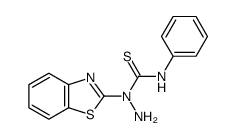 2-(2'-benzthiazolyl)-4-phenylthiosemicarbazide结构式