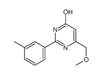 2-(3-甲基苯基)-4-羟基-6-甲氧甲基嘧啶结构式