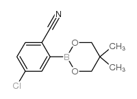 5-CHLORO-2-CYANOPHENYLBORONIC ACID NEOPENTYL GLYCOL ESTER Structure