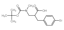 2-N-Boc-3-(4-溴苯基)-2-甲基氨基甲基丙酸结构式