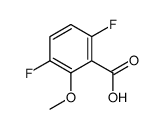 3,6-二氟-2-甲氧基苯甲酸结构式