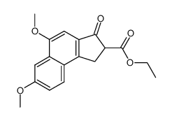 5,7-Dimethoxy-3-oxo-2,3-dihydro-1H-cyclopenta[a]naphthalene-2-carboxylic acid ethyl ester结构式