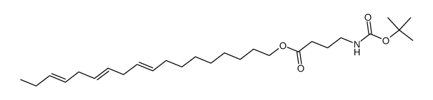 9,12,15-octadecatrienyl 4-<(tert-butoxycarbonyl)amino>butyrate结构式