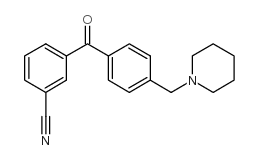 3-CYANO-4'-PIPERIDINOMETHYL BENZOPHENONE结构式